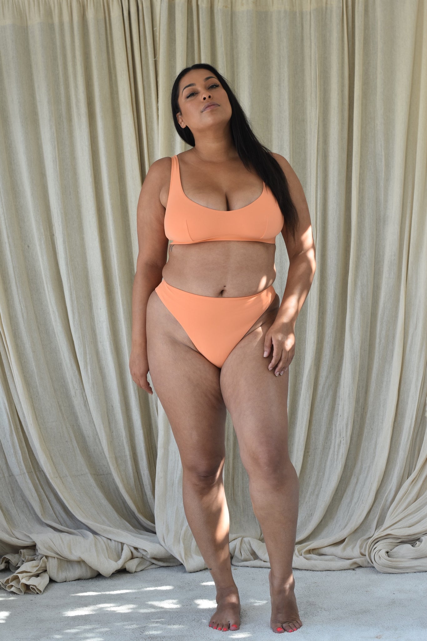 NEW HIGH WAIST BRIEF CORAL